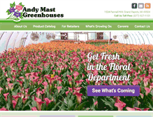Tablet Screenshot of andymastgreenhouses.com